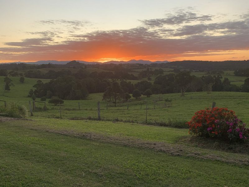 Scenery with sunset